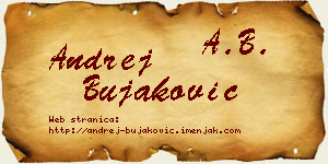 Andrej Bujaković vizit kartica